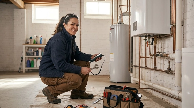 Licensed technician conducting gas line repair Arverne Queens pressure test